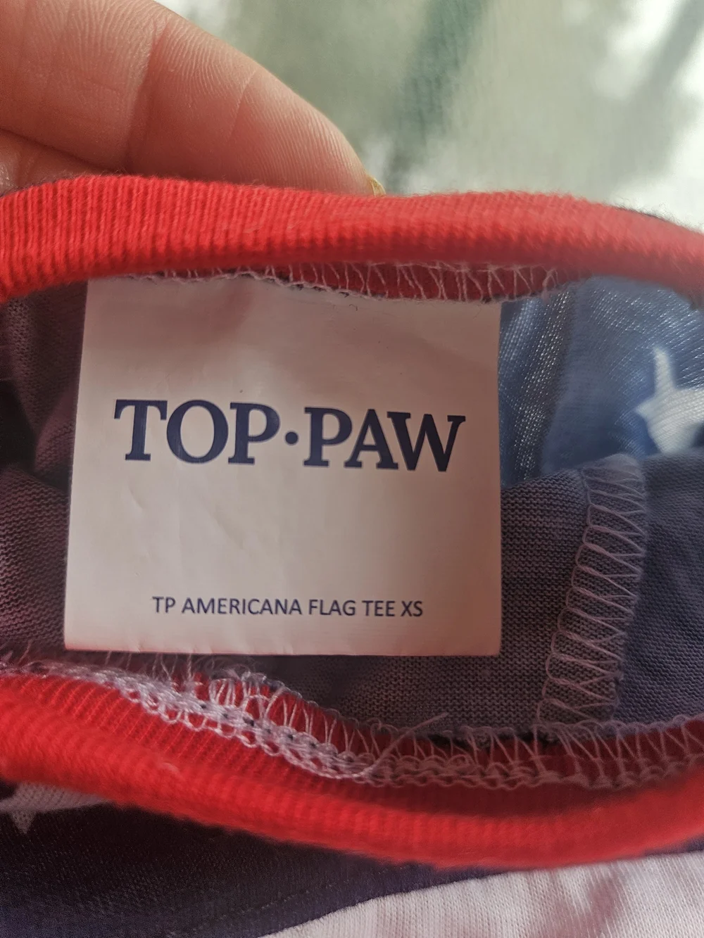 Top Paw Flag Dog Tee- Xs